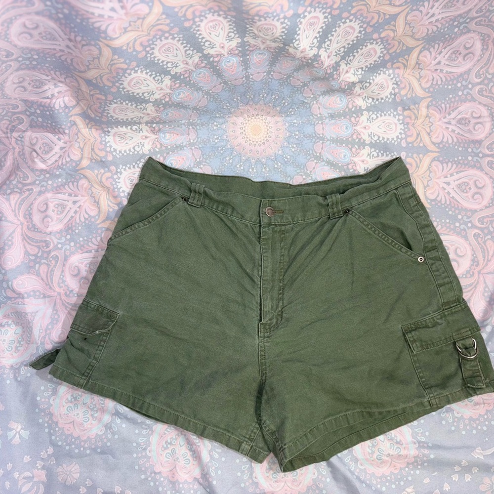 Olive Green Women's Cargo Shorts